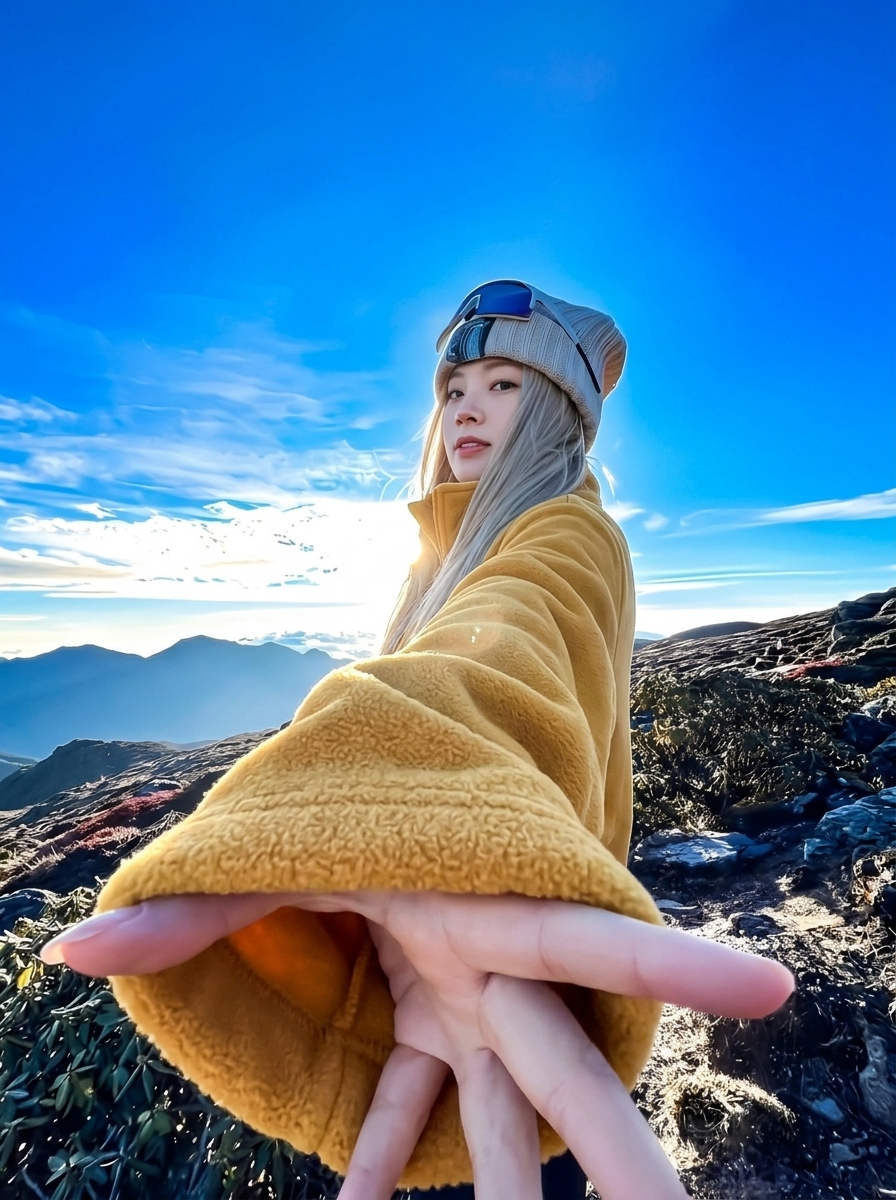 Fleece hoodie yellow